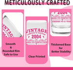 Load image into Gallery viewer, Funny 21st Birthday Shot Glass for Her – Pink 2 oz Glass with Gift Box – Unique Gift for Women,Female, Friends, or Sister - Cheers to 21 Years – 2004 Pink Printed