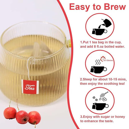 TEARELAE - Hawthorn Berry Tea, 30 Count - Pure Hawthorne Berries Herbal Tea Bags - Sweet and Tangy Flavor - Aid Digestion - Non-GMO - Caffeine-Free