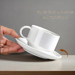 Load image into Gallery viewer, 5 Ounce White Porcelain Stackable Espresso Cups with Stainless Steel Holder, Set of 4, Durable Ceramic, Perfect for Home, Office or Gift