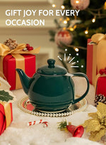 Load image into Gallery viewer, Sweese Teapots for Tea, 27 oz Porcelain Tea pot with Removable Stainless Steel Infuser, Tea Pots for Loose Tea - Dark Green