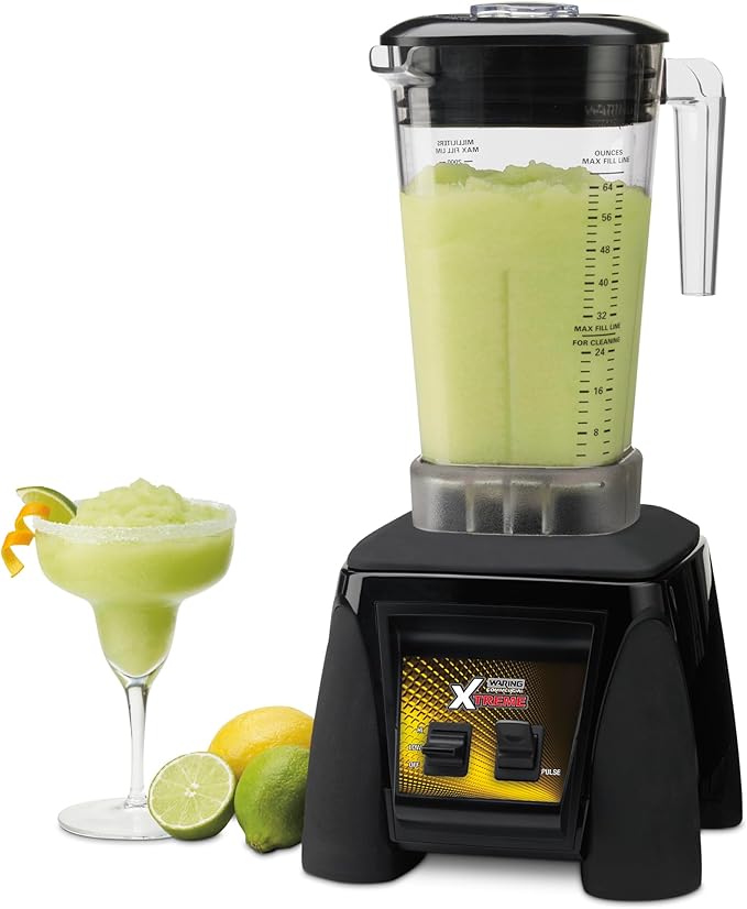 Waring Commercial MX1000XTX 3.5 HP Blender with Paddle Switches, Pulse Feature and a 64 oz. BPA Free Copolyester Container, 120V, 5-15 Phase Plug, Black