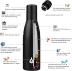 Load image into Gallery viewer, BJPKPK Insulated Water Bottle 17oz Stainless Steel Water Bottles Dishwasher Safe Metal Thermal Keep Cold and Hot,Midnight Black