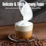 Load image into Gallery viewer, Milk Frother, 4-in-1 Electric Milk Frother and Steamer, Automatic Hot and Cold Foam Maker and Milk Warmer for Coffee, Latte, Cappuccino, Macchiato, Hot Chocolate(Jet Black)