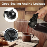 Load image into Gallery viewer, Cold Brew Coffee Maker Pitcher, 64 Oz Heavy Duty Glass Mason Jar Pitcher with V-shaped Pour Spout Handle Lid,Stainless Steel Filter for Iced Coffee,Iced tea,Fruit Drinks,lemonade - Black