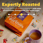 Load image into Gallery viewer, PARTNERS COFFEE ROASTERS - Whole Bean Coffee (Bedford - Espresso, Medium Roast) 12oz - Fruity, Complex, Bright Espresso - Marmalade, Pomegranate, Sugar - Whole Coffee Beans - Roasted in New York City