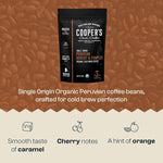 Load image into Gallery viewer, Peruvian Organic Cold Brew Coffee, Single Origin &amp; Gourmet Beans, Tasting Notes Of Caramel With A Touch of Cherry &amp; Orange, Medium Roast Coarse Ground Beans, 1 lb Coffee Bag