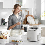 Load image into Gallery viewer, Kismile Ice Makers Countertop with Handle,8 Cubes in 6 Mins,Portable Ice Maker Machine with Self-Cleaning for Home/Office(White)