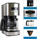 Load image into Gallery viewer, Kenmore Drip Coffee Maker - Programmable Cafe Machine With Glass Pot, Regular &amp; Bold Brew, Auto Shut Off Large Water Reservoir, Reusable Filter, Kitchen Appliances For Cafeteria Barista, 12 Cup Black