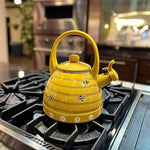 Load image into Gallery viewer, UPware Enamel on Steel Whistling Tea Kettle, Stovetop Teakettle (2.4 Quart, Bee Hive)