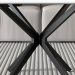 Load image into Gallery viewer, Faux Marble Coffee Table Rectangle Modern 40 Inch Living Room Table with Black Metal Legs Stylish Center Table for Living Room Office