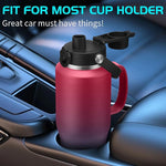 Load image into Gallery viewer, 32/40 OZ Water Bottle with Handle, Stainless Steel Insulated Tumbler with Straw &amp; Carrying Case, Vacuum Thermal Insulated Flask Mug, Coffee Tumbler Cup Fit in Car Cup Holder for Travel Drive