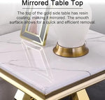 Load image into Gallery viewer, Living Room Table Set, 2-Piece Table Set Includes Coffee Table &amp; End Tables, White and Gold Table Set for Home Apartment Office