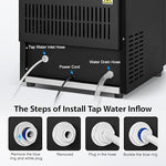 Load image into Gallery viewer, Commercial Ice Maker 160 LBS/24H, 15" Wide Under Counter Ice Maker with 35LBS Ice Storage Capacity, Commercial Ice Machine 63Pcs Clear Ice Cubes Built-in or Freestanding Large Ice Machine