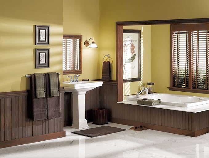 Moen YB2224ORB Brantford Collection 24-Inch Bathroom Single Towel Bar, Oil Rubbed Bronze