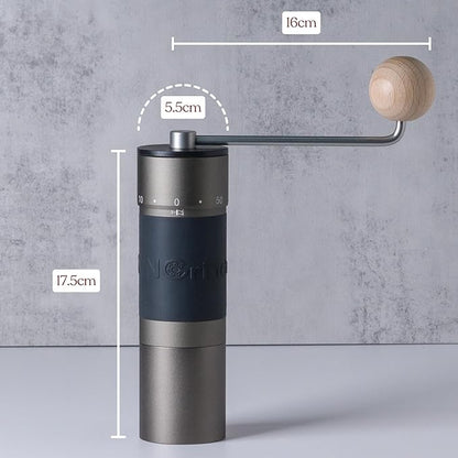 【Famous KOL Recommended】KINGrinder K6 Manual Hand Coffee Grinder with Straight Handle for French Press, Drip, Espresso with Assembly Consistency Stainless Steel Conical Burr Mill, 25-35g Capacity