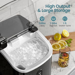 Load image into Gallery viewer, Antarctic Star Nugget Ice Makers Countertop with Self-Cleaning, 35lbs/24Hrs, Portable Crushed Ice Machine with Handle/Basket/Scoop for Home, Kitchen, Office, Camping(Black)