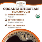 Load image into Gallery viewer, Fresh Roasted Coffee, Organic Ethiopian Sidamo Natural | USDA Organic, 100% Single Origin, Kosher | Light Roast 72 Pods for K Cup Brewers
