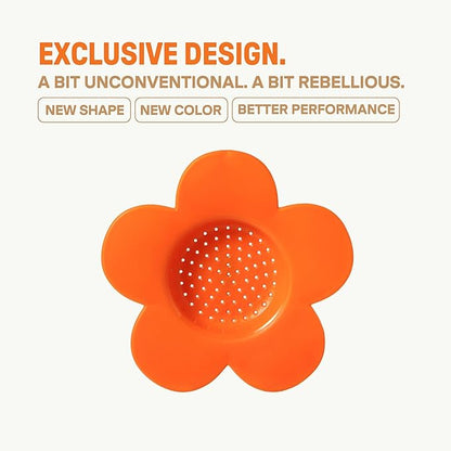[Holiday Gift] Vietnamese Phin Filter, Plastic Reusable Pour Over Coffee Dripper, Single Cup Coffee Filter with Flower Design for Manual Brewing, Gift for Christmas Thankgiving (Orange)