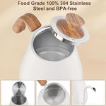 Load image into Gallery viewer, Gooseneck Electric Kettle, Intelligent Temperature Control, Stainless Steel Inner, Quick Heating, for Pour Over Coffee, Brew Tea, Boil Hot Water, 1000W 0.9L Cream White