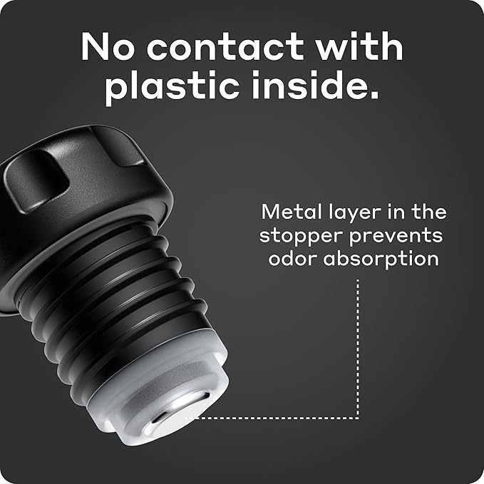 BOBBER 34 oz Stainless Steel Travel Thermos for Hot and Cold Drinks – Dishwasher Safe Metal Water Bottle with Cup Lid – Keeps Hot for 48 Hours – BPA-Free, Vacuum Insulated (Black Coffee)