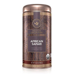 Load image into Gallery viewer, Teabloom Organic Herbal Tea, African Safari Loose Leaf Tea, Sweet Rooibos Blend with Berry Flavors and Vanilla, USDA Certified Organic, Fresh Whole Leaf Blend in Reusable Gift Canister, 3.53 oz/100 g Canister Makes 35-50 Cups