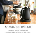 Load image into Gallery viewer, BALMUDA The Kettle | Electric Gooseneck Kettle | Lightweight | Stainless Steel | 0.6L (20fl oz) Capacity | Neon Light Indicator | Perfect for Tea and Coffee | US Version | Black