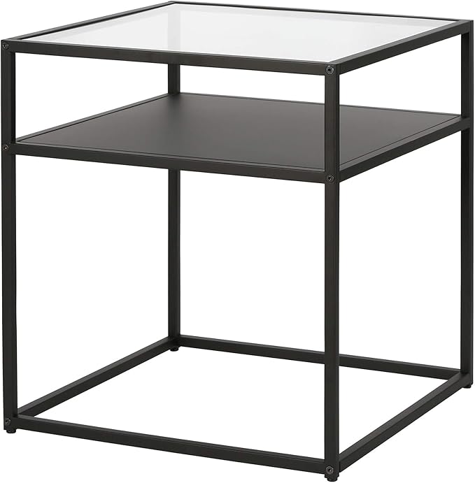 Ada 20'' Wide Square Side Table in Blackened Bronze