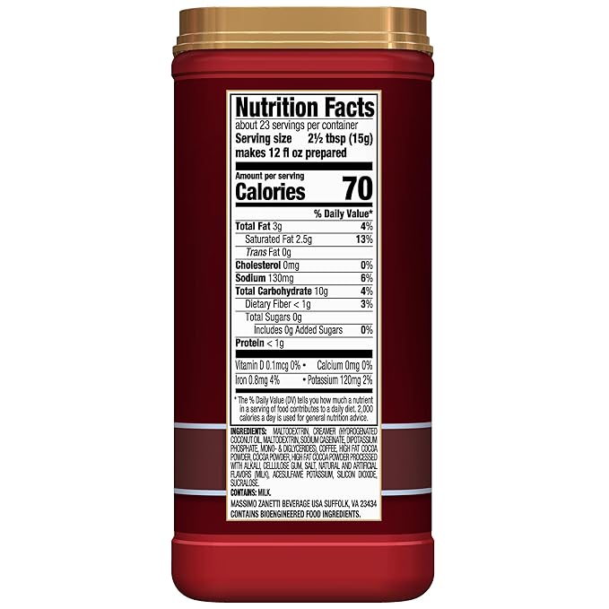 Hills Bros. Cappuccino Mix – Rich, Frothy Coffeehouse-Tasting Instant Drink Mix – Quick and Easy Preparation – Perfect for Hot & Iced Drinks & Creaming Coffee – Sugar-Free Double Mocha, 1 Pack of 12oz