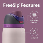 Load image into Gallery viewer, Owala FreeSip Insulated Stainless Steel Water Bottle with Straw for Sports, Travel, and School BPA-Free Sports Water Bottle, 40 oz, Dreamy Field