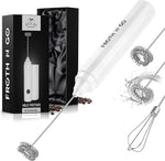Load image into Gallery viewer, Zulay Kitchen FrothMate Powerful Milk Frother Portable &amp; Compact Handheld Foam Maker Lattes, Cappuccinos (Blizzard White, Froth N Go)