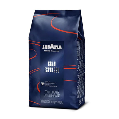 Lavazza Gran Espresso Whole Bean Coffee Blend, Medium Espresso Roast, Bag 2.2 LB (Pack of 1), Balanced and rich flavor with notes of cocoa