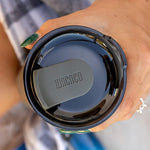 Load image into Gallery viewer, WACACO Octaroma Grande Vacuum Insulated Coffee Mug, 15 fl oz (435ml), Double-wall Stainless Steel Travel Tumbler With Drinking Lid, Dim Grey