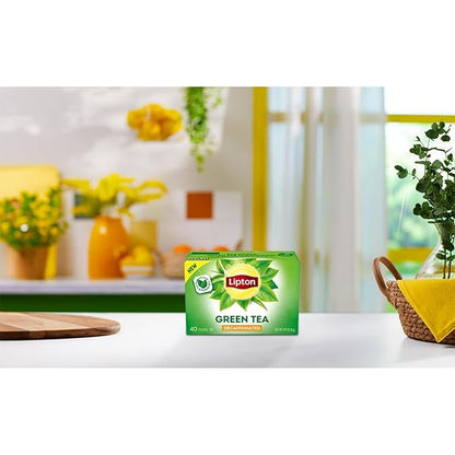 Lipton Decaf Green Tea Bags, Unsweetened Iced or Hot Tea Bags, 240 Total Tea Bags (40ct - Pack of 6)