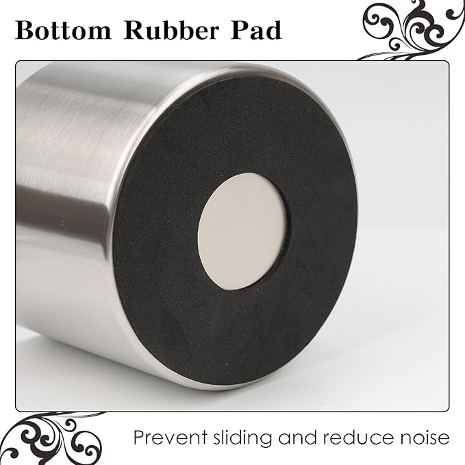 Italian Espresso Tapping Box, Stainless Steel Coffee Grinding Tapping Box, With Detachable Tapping Rod And Anti Slip Rubber Base (Silver-S)