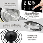 Load image into Gallery viewer, Electric Kettle Temperature Control, 5 Temp Presets, 2H Keep Warm, Double Wall Stainless Steel, 1.25L Cool-Touch Design with Auto Shut-Off, Cordless Water Boiler Heater, 360° Rotating Base, (Black)