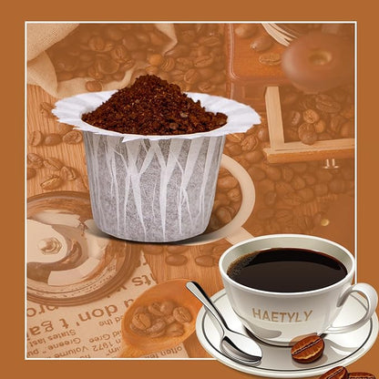 200 Count Disposable Coffee Paper Filters with 2 Pack Reusable K Cups Filters,Compatible with Keurig Brewers Single Serve 1.0 and 2.0