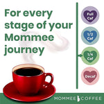 Load image into Gallery viewer, Mommee Coffee - Quarter Caf | Low Acid, Organic, Fair Trade, Water Processed | Ground, 22oz.