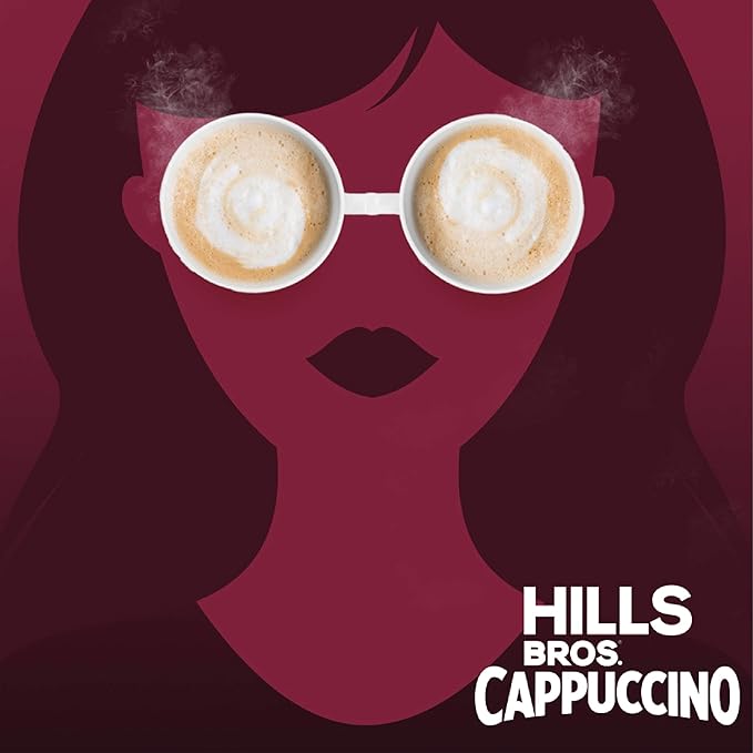Hills Bros. Cappuccino Mix – Rich, Frothy Coffeehouse-Tasting Instant Drink Mix – Quick and Easy Preparation – Perfect for Hot & Iced Drinks & Creaming Coffee – Sugar-Free Double Mocha, 1 Pack of 12oz