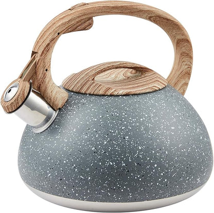 s-p Whistling Tea Kettle Stainless Steel Teapot,Teakettle for Stovetop Induction Stove Top,Fast Boiling Heat Water Tea Pot 2.2 Quart(Gray)