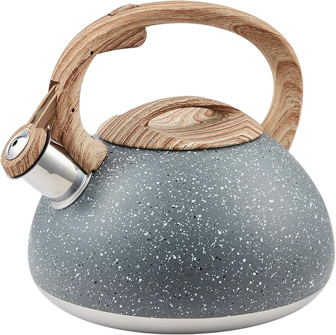 s-p Whistling Tea Kettle Stainless Steel Teapot,Teakettle for Stovetop Induction Stove Top,Fast Boiling Heat Water Tea Pot 2.2 Quart(Gray)