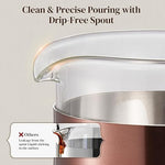 Load image into Gallery viewer, Veken French Press Coffee Maker 21oz 0.6 L, Heat Resistant Thickened Borosilicate Glass,Stainless Steel Brewer,Single Serve Small Pot, Cold Brew Cafetera Teapot for Kitchen Travel Camping, Copper