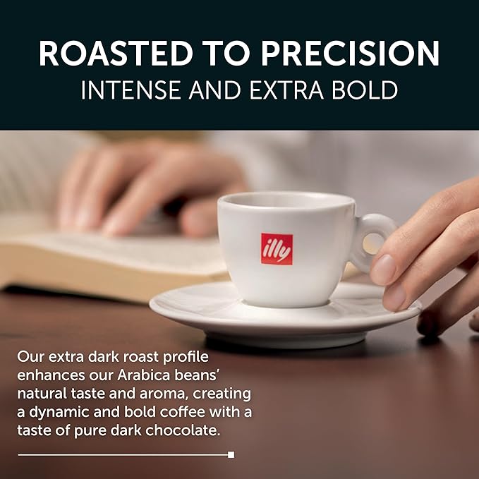 illy Aluminum Espresso Capsules - Compatible with Nespresso Machines - Forte Extra Bold Roast Coffee - Rich & Strong Flavor - Notes of Dark Chocolate - Single Serve Capsules - 10 Count (Pack of 10)
