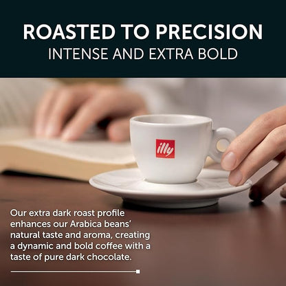 illy Aluminum Espresso Capsules - Compatible with Nespresso Machines - Forte Extra Bold Roast Coffee - Rich & Strong Flavor - Notes of Dark Chocolate - Single Serve Capsules - 10 Count (Pack of 10)