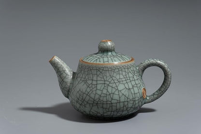 Handmade Longquan Celadon Teapot 260ml - Chinese ceramic kung Fu teapot, perfect for black tea and green tea