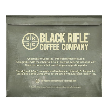 Black Rifle Coffee Company Beyond Black, 32 Count, Dark Roast K Cups - Single Serve K Cups Coffee Pods - Kcup Pods Compatible with Keurig 1.0 & 2.0 - Made from Arabica Beans