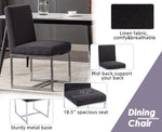 Load image into Gallery viewer, CIMOTA Black Modern Dining Chairs Set of 2, Upholstered Dining Room Chairs Armless Guest Side Chair with Chrome Base for Dining Room/Kitchen, Charcoal Black, 2PCS