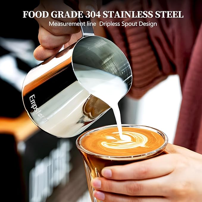 Espresso Machine 20 Bar,Espresso Coffee Maker with Milk Frother Steam Wand,Semi-Automatic Dual-nozzle Espresso Machine,Automatic power-off Function (Milk Frothing Cup)