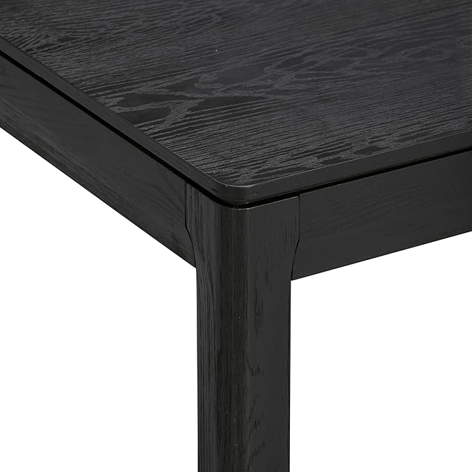 NTC Flow Modern Wooden Rectangle Coffee Table with Hidden Drawer – Waterproof & Heat Resistant, Burnt Black