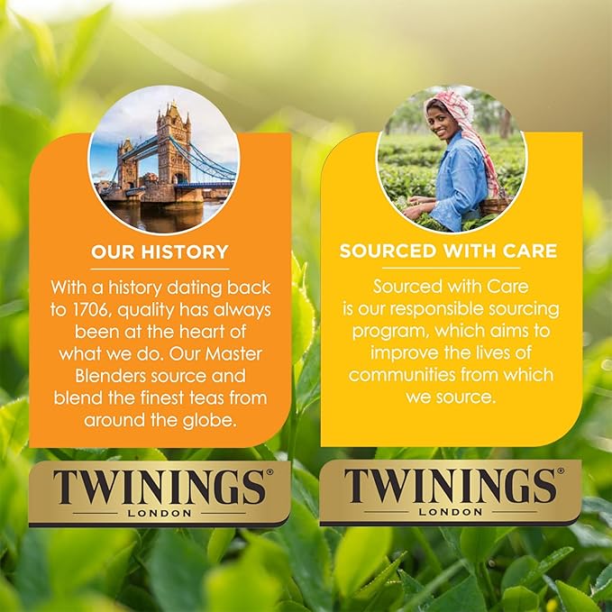 Twinings Honeybush, Mandarin, & Orange Herbal Tea Individually Wrapped Bags, 20 Count (Pack of 1), Naturally Caffeine-Free, Enjoy Hot or Iced, 20 Teabags