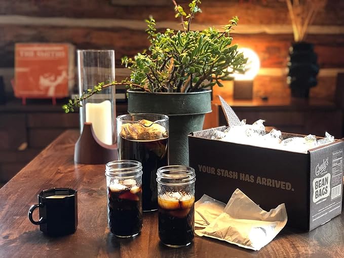 GRADY’S COLD BREW, French Vanilla, 100% Arabica Ground Coffee & Chicory Pouches | SIX Bundles of 4 Easy-to-Brew Bean Bags, Makes 72 drinks